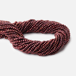 3x2mm Wine Red Off Round Freshwater Pearls 15 inch 172 pieces (ONLINE ORDER ONLY)