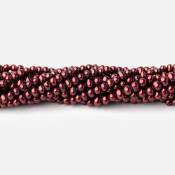 3x2mm Wine Red Off Round Freshwater Pearls 15 inch 172 pieces (ONLINE ORDER ONLY)