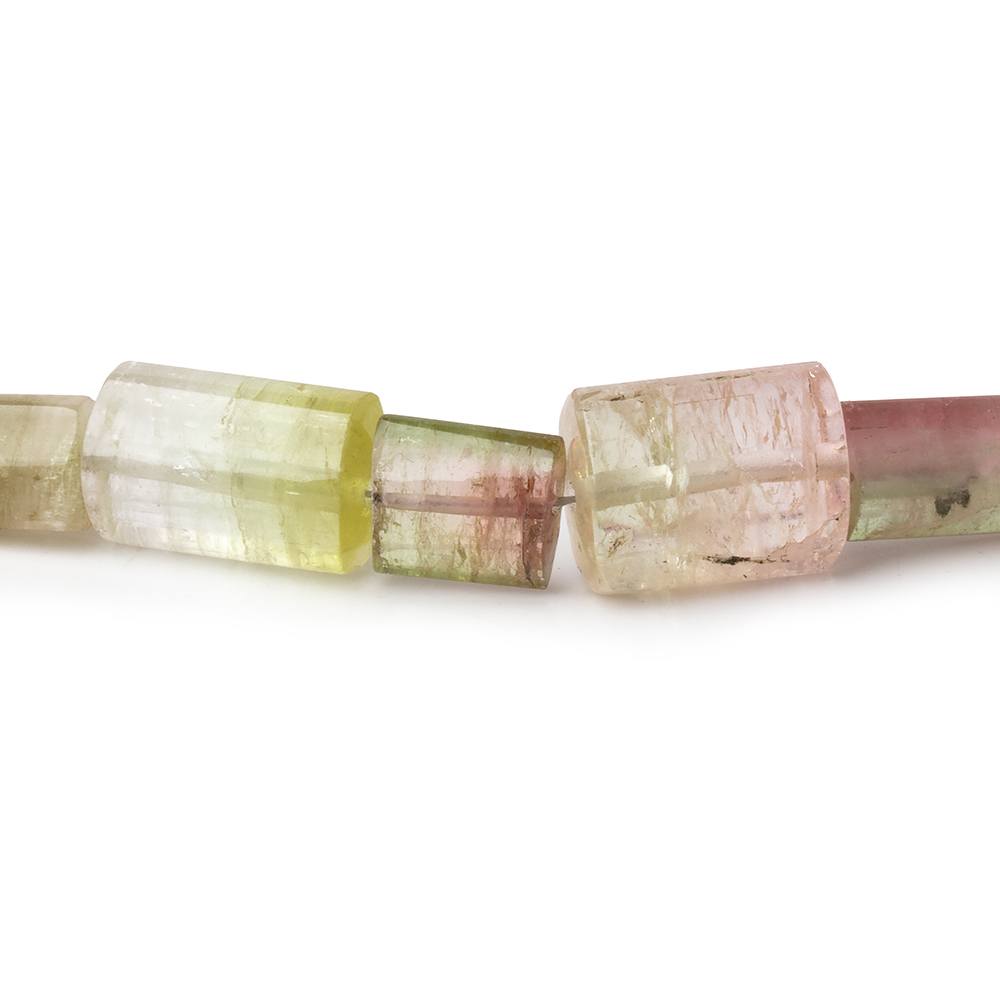 3x3-13x10mm Polychromatic Tourmaline Natural Tubes 18 inch 57 Beads AA (ONLINE ORDER ONLY)