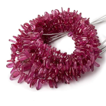 3x3-13x4mm Ruby Top & Front Drilled Plain Nuggets 18 inches 265 beads (ONLINE ORDER ONLY)