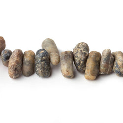 3x3-16x6mm Blue Gray Sapphire Unpolished Natural Crystal Beads 14 inch 94 pcs (ONLINE ORDER ONLY)