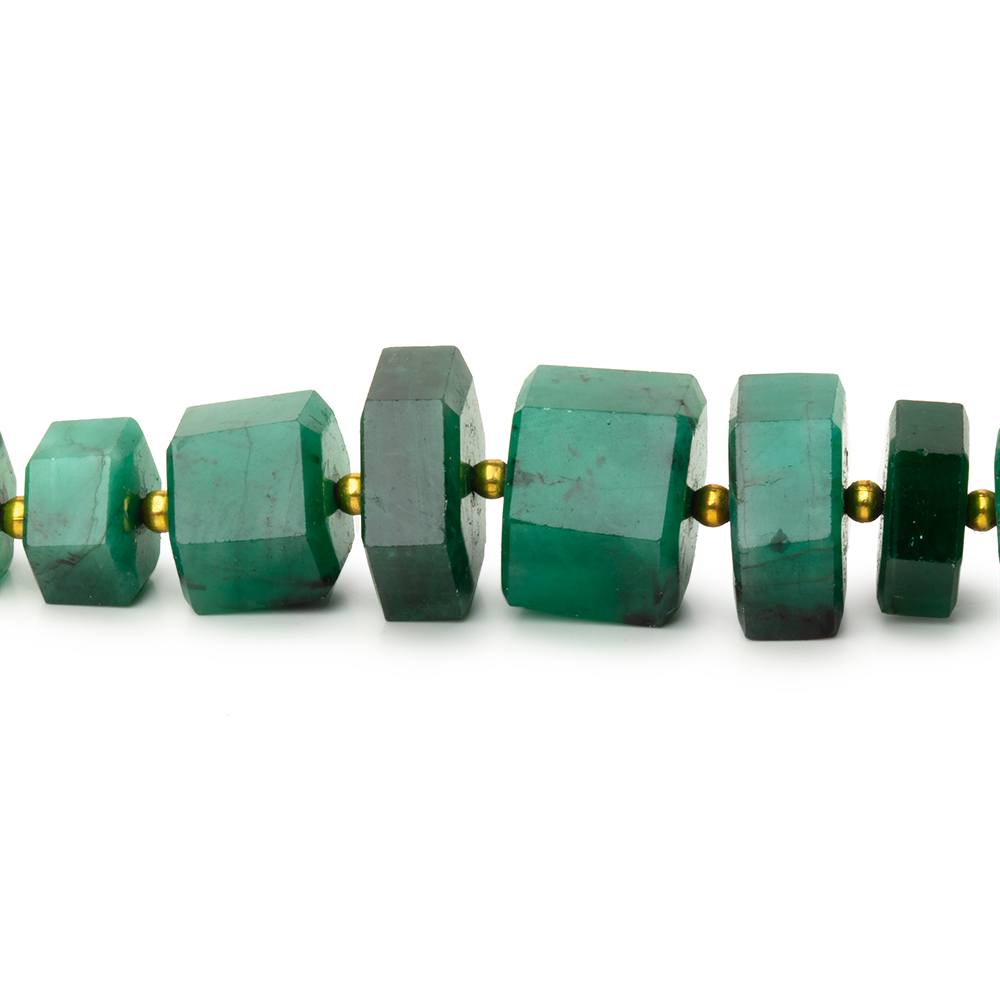 3x4-8x10mm Emerald Hex Cut Beads 20 inch 88 pieces AAA (ONLINE ORDER ONLY)