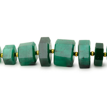 3x4-8x10mm Emerald Hex Cut Beads 20 inch 88 pieces AAA (ONLINE ORDER ONLY)