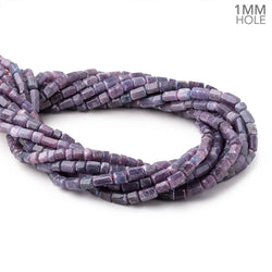 3x6-7x5mm Natural Ruby Natural Crystal Tube Beads 16 inch 58 pieces 1mm Hole (ONLINE ORDER ONLY)