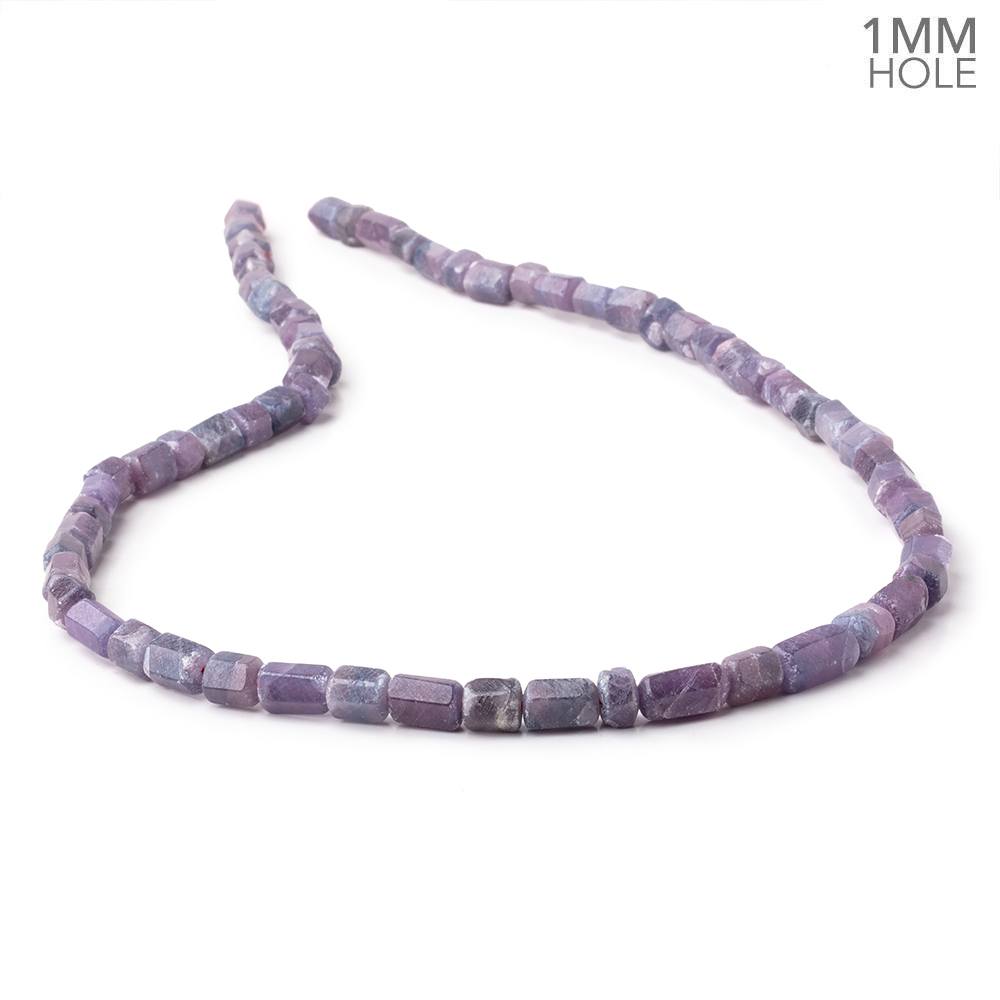 3x6-7x5mm Natural Ruby Natural Crystal Tube Beads 16 inch 58 pieces 1mm Hole (ONLINE ORDER ONLY)