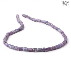 3x6-7x5mm Natural Ruby Natural Crystal Tube Beads 16 inch 58 pieces 1mm Hole (ONLINE ORDER ONLY)