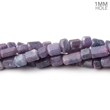 3x6-7x5mm Natural Ruby Natural Crystal Tube Beads 16 inch 58 pieces 1mm Hole (ONLINE ORDER ONLY)