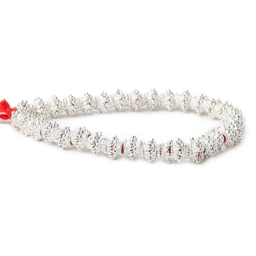 3x7mm Sterling Silver Plated Copper Bead Cap 8 inch 64 pcs (ONLINE ORDER ONLY)