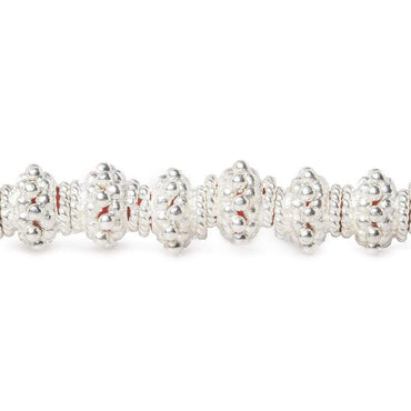 3x7mm Sterling Silver Plated Copper Bead Cap 8 inch 64 pcs (ONLINE ORDER ONLY)