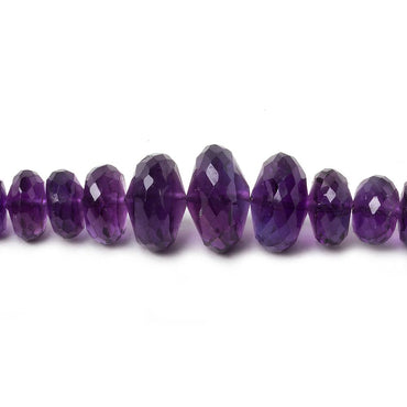 4-10mm Amethyst faceted rondelle beads 16 inch 106 pieces AA (ONLINE ORDER ONLY)