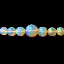 4-10mm Ethiopian Opal Faceted Round Beads 16.5 inch 88 pieces AAA (ONLINE ORDER ONLY)
