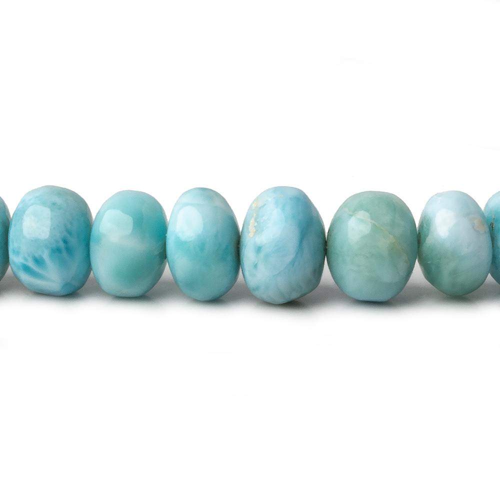 4-10mm Larimar plain rondelle beads 18 inch 115 pieces AAA (ONLINE ORDER ONLY)