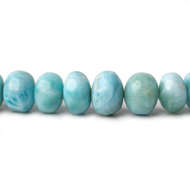 4-10mm Larimar plain rondelle beads 18 inch 115 pieces AAA (ONLINE ORDER ONLY)
