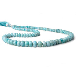 4-10mm Larimar plain rondelle beads 18 inch 115 pieces AAA (ONLINE ORDER ONLY)