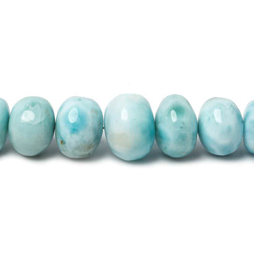 4-10mm Larimar plain rondelle beads 18 inch 130 pieces AA (ONLINE ORDER ONLY)