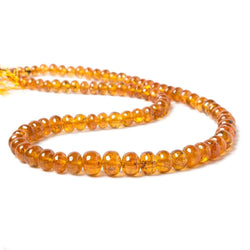 4-10mm Mandarin Garnet Plain Rondelle Beads 16 inch 60 beads AAA Grade (ONLINE ORDER ONLY)