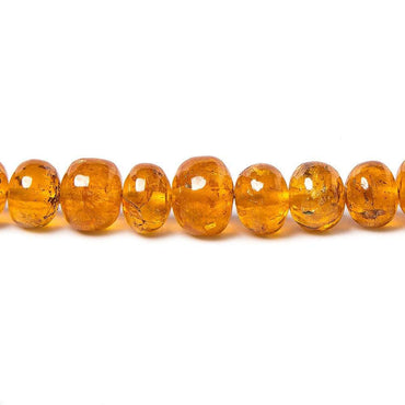 4-10mm Mandarin Garnet Plain Rondelle Beads 16 inch 60 beads AAA Grade (ONLINE ORDER ONLY)