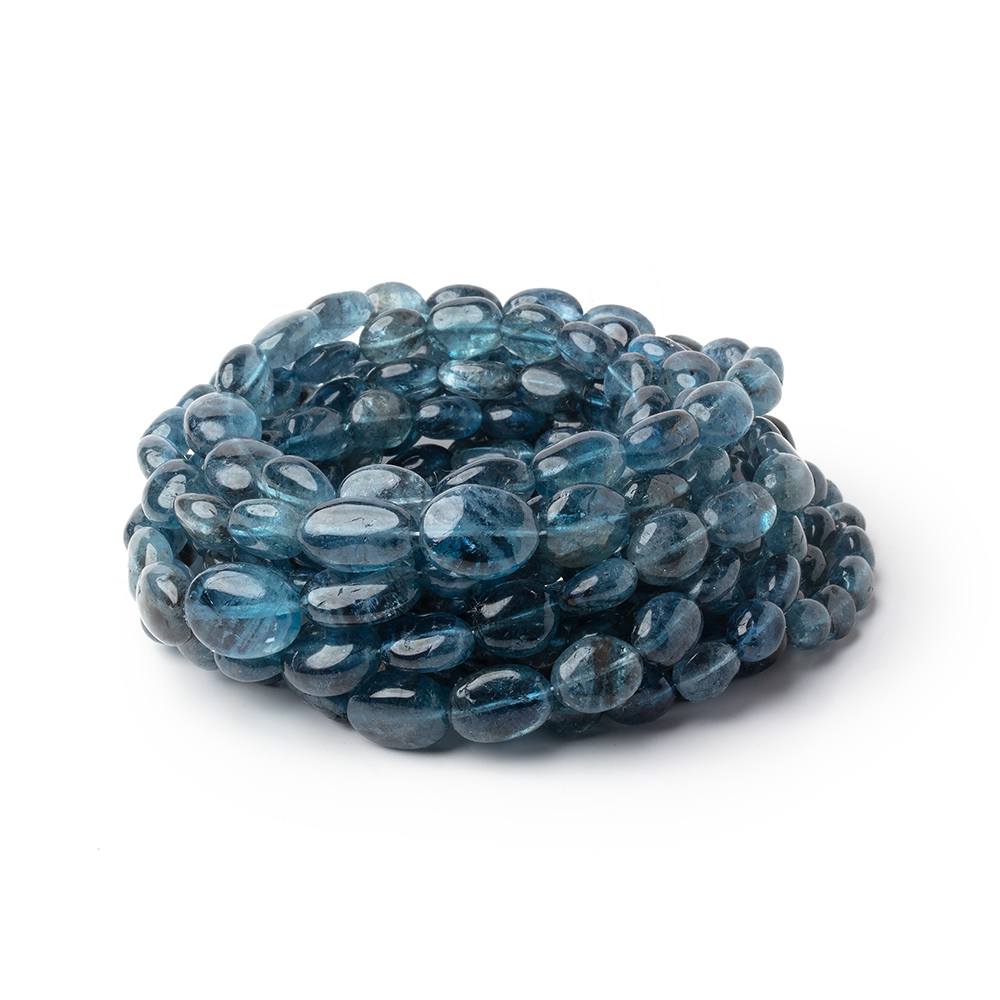 4-10mm Moss Aquamarine Plain Oval Beads 17.5 inch 64 pieces (ONLINE ORDER ONLY)