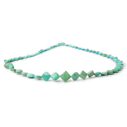 4-10mm Sleeping Beauty Turquoise Faceted Square Beads 18 inch 57 pieces (ONLINE ORDER ONLY)