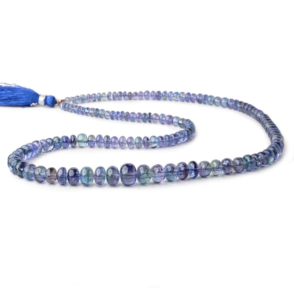 4-10mm Tanzanite Plain Rondelle Beads 21 inch 134 pieces AAA (ONLINE ORDER ONLY)
