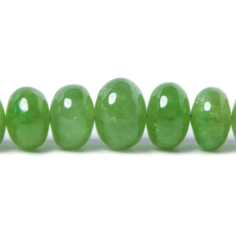 4-10mm Tsavorite Garnet Beads Plain Rondelle 18 inch 135 pieces (ONLINE ORDER ONLY)