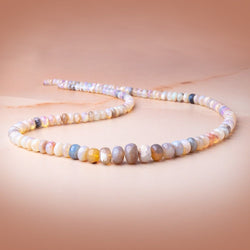 4-11.5mm Australian Opal Plain Rondelle Beads 20 inch 130 pieces AAA (ONLINE ORDER ONLY)