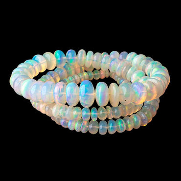 4-11mm Ethiopian Opal Plain Rondelle Beads 18 inch 123 pieces AAA (ONLINE ORDER ONLY)
