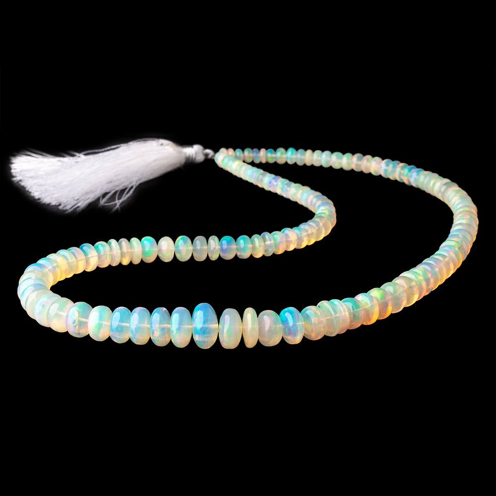 4-11mm Ethiopian Opal Plain Rondelle Beads 18 inch 123 pieces AAA (ONLINE ORDER ONLY)