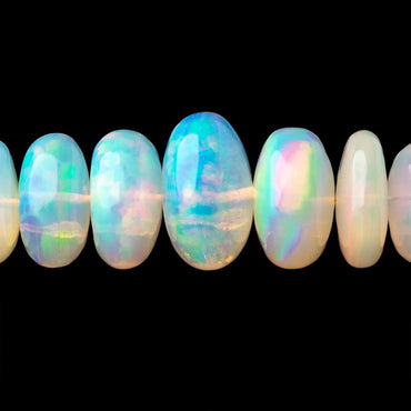4-11mm Ethiopian Opal Plain Rondelle Beads 18 inch 123 pieces AAA (ONLINE ORDER ONLY)