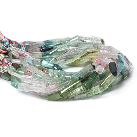 4-11mm MultiColor Tourmaline polished Crystal Beads 16 inch 40 pieces (ONLINE ORDER ONLY)