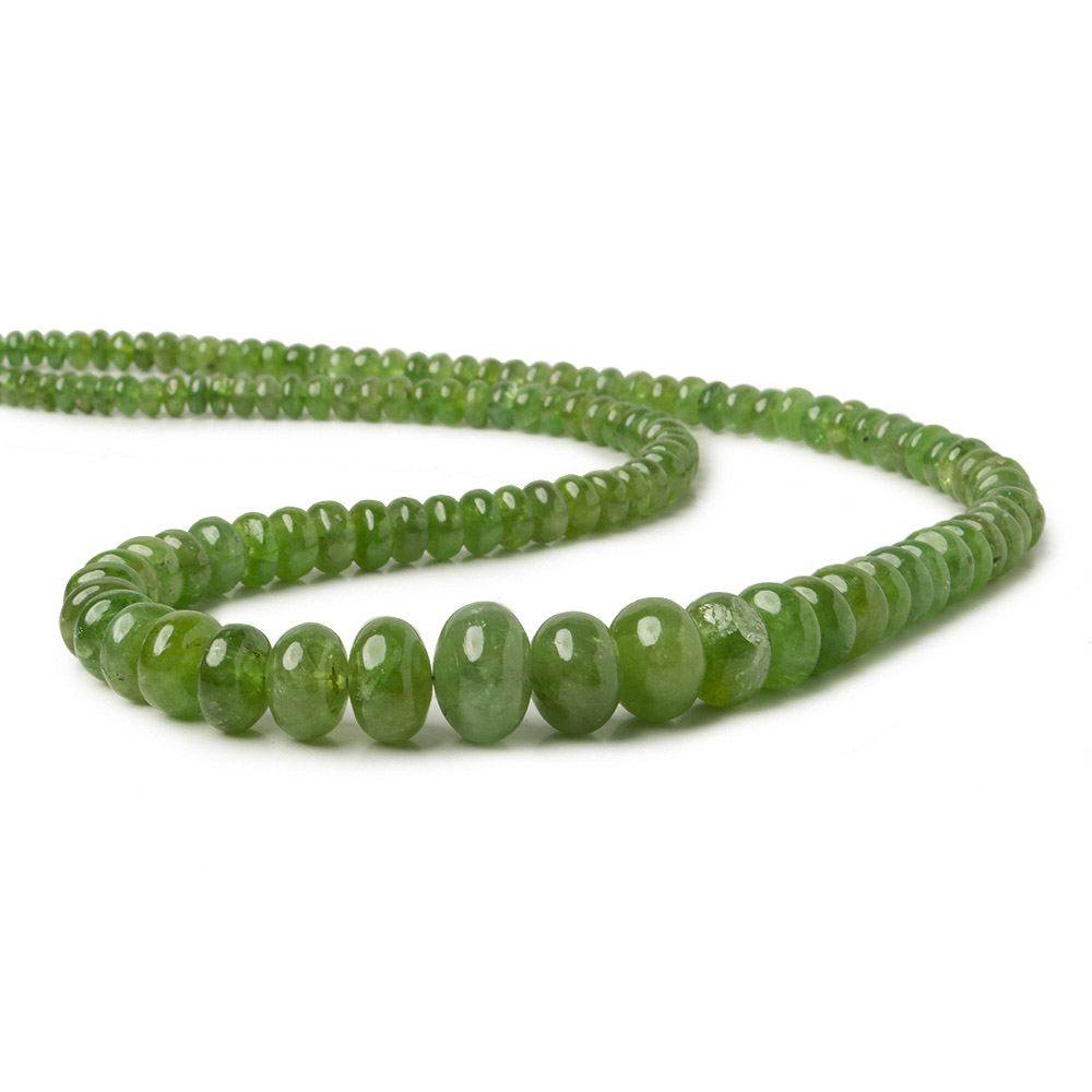 4-11mm Tsavorite Garnet plain rondelle beads 18 inch 133 beads (ONLINE ORDER ONLY)