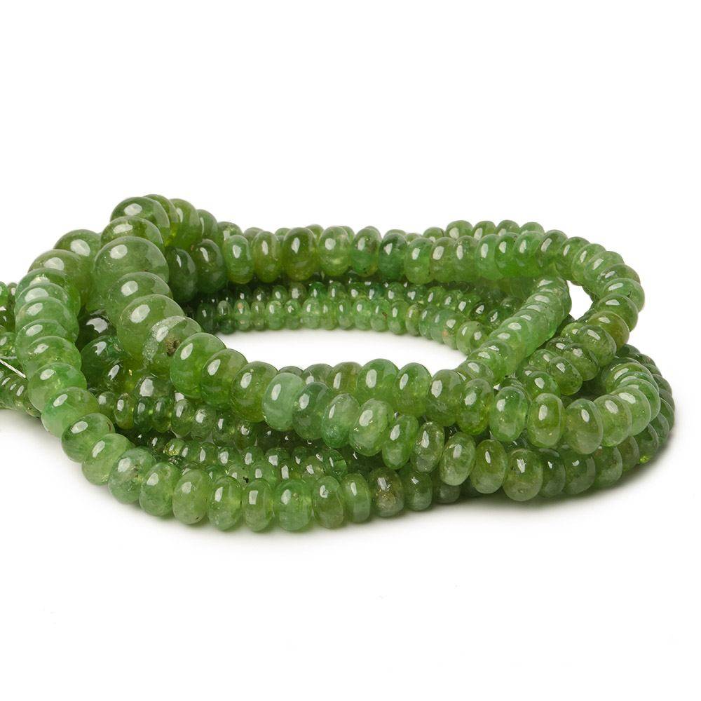 4-11mm Tsavorite Garnet plain rondelle beads 18 inch 133 beads (ONLINE ORDER ONLY)