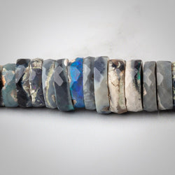 4-12.5mm Australian Opal Faceted Heishi Beads 16 inch 178 pieces AAA (ONLINE ORDER ONLY)