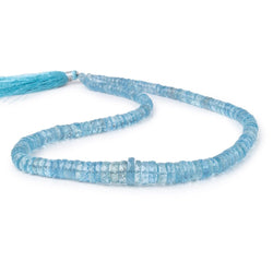 4-12mm Brazilian Aquamarine Faceted Heishi Beads 18 inch 178 pieces AAA (ONLINE ORDER ONLY)