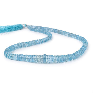 4-12mm Brazilian Aquamarine Faceted Heishi Beads 18 inch 178 pieces AAA (ONLINE ORDER ONLY)
