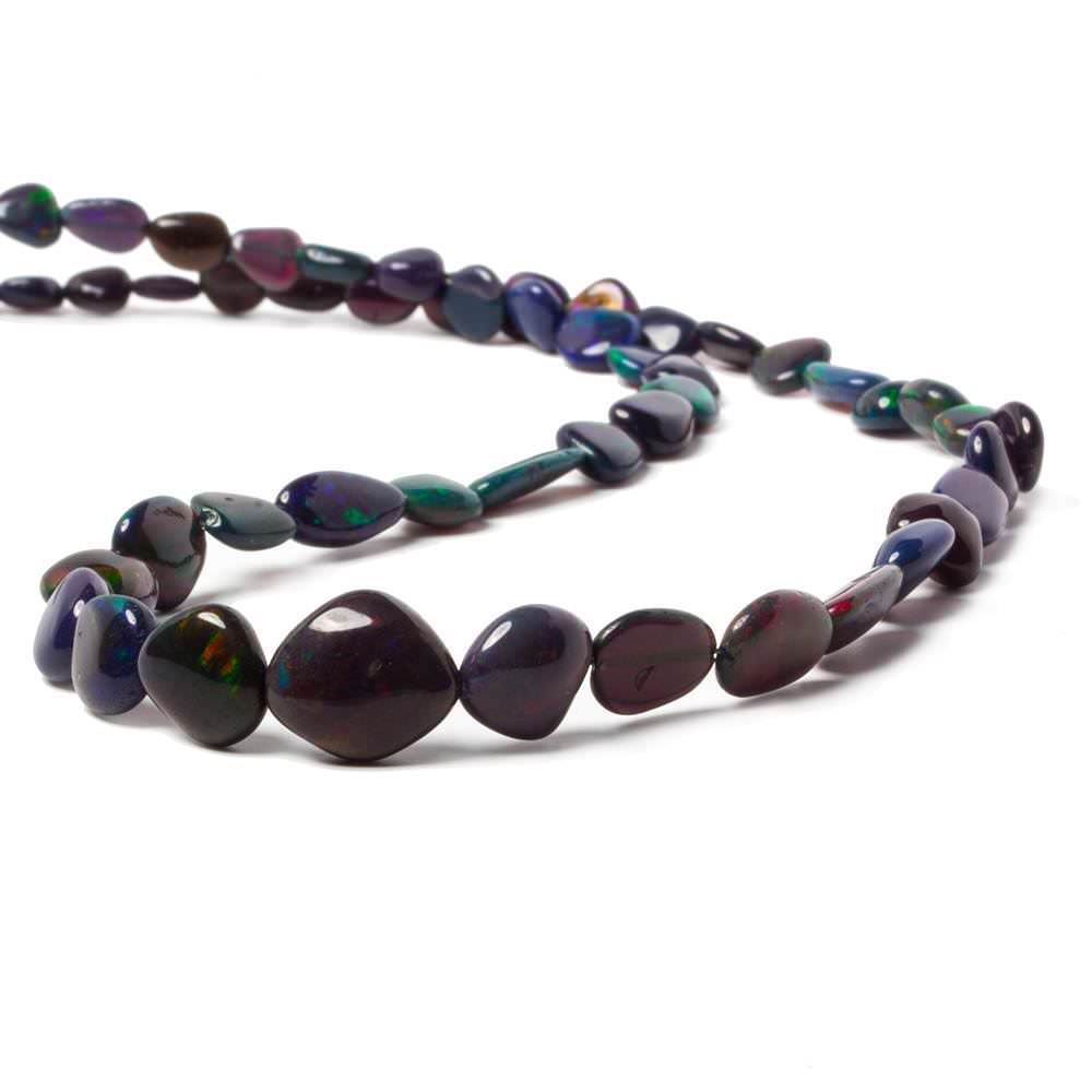 4 - 12mm Ethiopian Wollo Black Opal Plain Nugget Beads 60 pieces AA Grade (ONLINE ORDER ONLY)