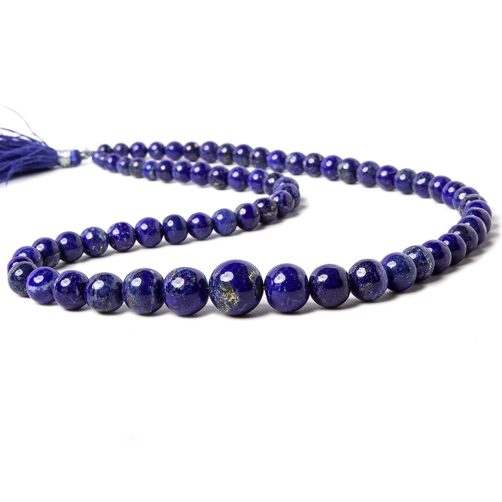 4-12mm Lapis Lazuli Plain Round Beads 18 inch 62 pieces (ONLINE ORDER ONLY)