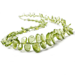 4-12mm Peridot Top Drill Plain Slice 17 inch 115 pieces (ONLINE ORDER ONLY)
