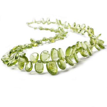 4-12mm Peridot Top Drill Plain Slice 17 inch 115 pieces (ONLINE ORDER ONLY)