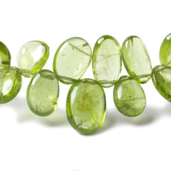 4-12mm Peridot Top Drill Plain Slice 17 inch 115 pieces (ONLINE ORDER ONLY)