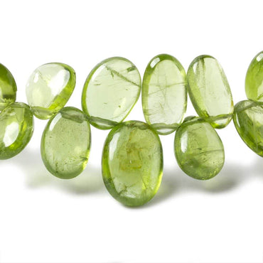 4-12mm Peridot Top Drill Plain Slice 17 inch 115 pieces (ONLINE ORDER ONLY)