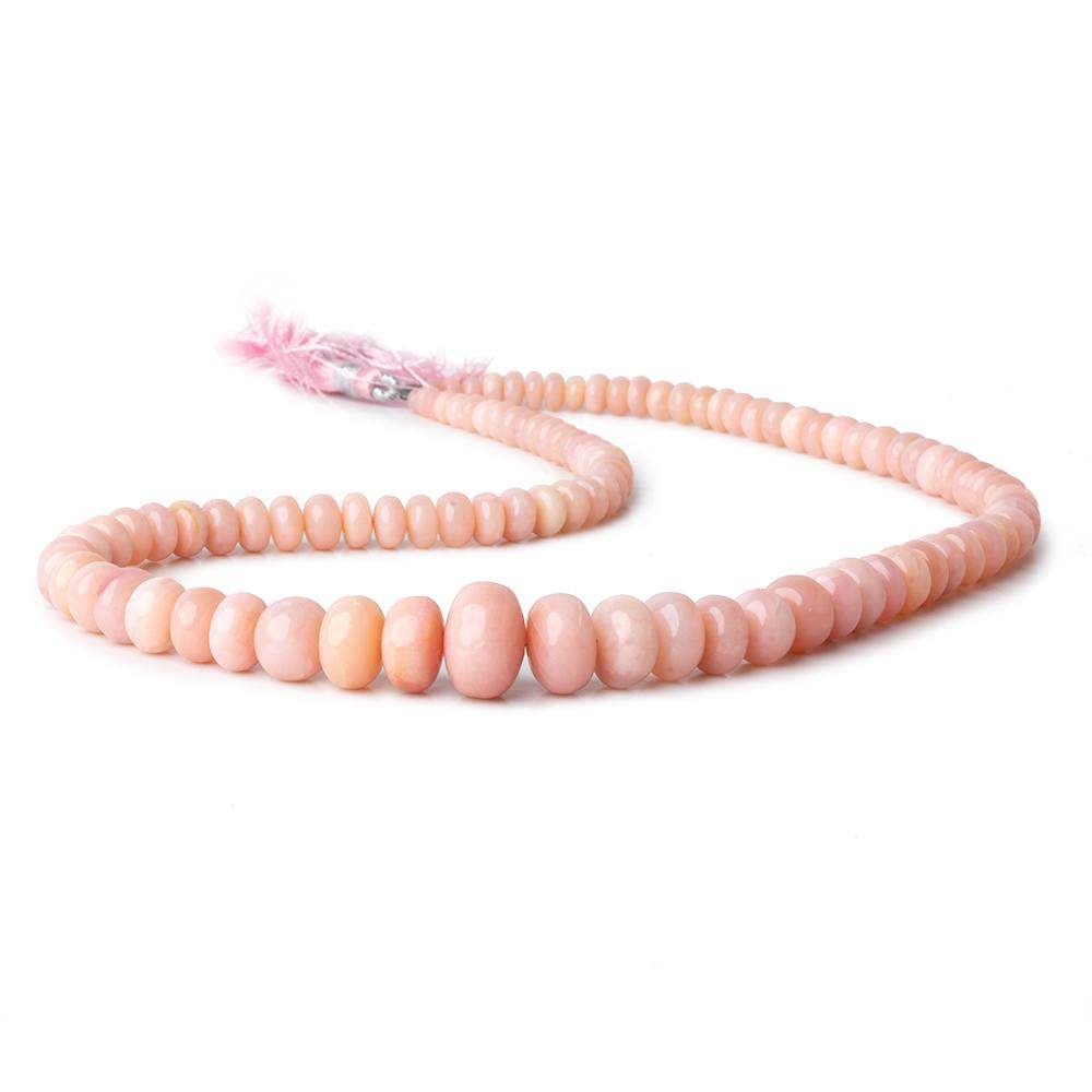 4-12mm Pink Peruvian Opal Plain Rondelle Beads 16 inches 98 pieces AAA (ONLINE ORDER ONLY)
