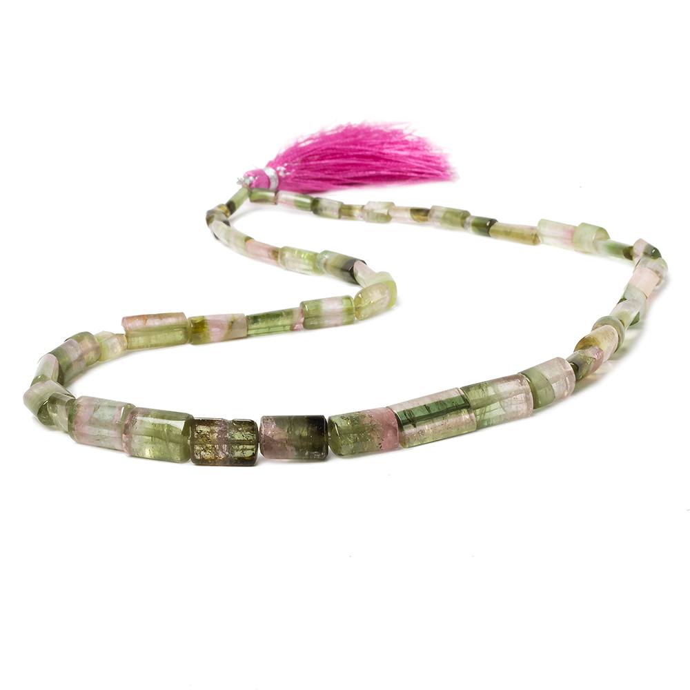 4-12mm Polychromatic Tourmaline Natural Crystal Tube Beads, AA Grade 50 peices (ONLINE ORDER ONLY)