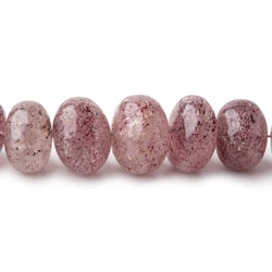 4-12mm Strawberry Quartz Plain Rondelle Beads 18 inch 88 pieces (ONLINE ORDER ONLY)