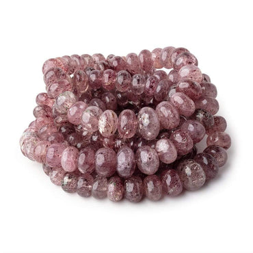 4-12mm Strawberry Quartz Plain Rondelle Beads 18 inch 88 pieces (ONLINE ORDER ONLY)