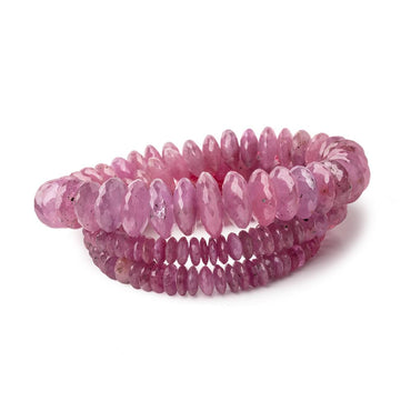 4-13mm Ruby German Faceted Rondelle Beads Glass Filled 16 inch 145 pieces (ONLINE ORDER ONLY)