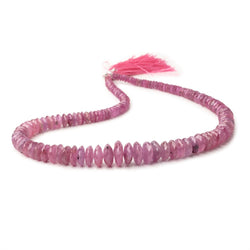 4-13mm Ruby German Faceted Rondelle Beads Glass Filled 16 inch 145 pieces (ONLINE ORDER ONLY)