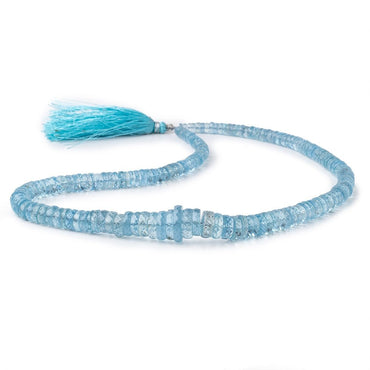 4-14mm Brazilian Aquamarine Faceted Heishi Beads 18 inch 181 pieces AAA (ONLINE ORDER ONLY)