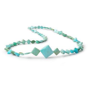 4-15mm Sleeping Beauty Turquoise Faceted Square Beads 18 inch 57 pieces (ONLINE ORDER ONLY)