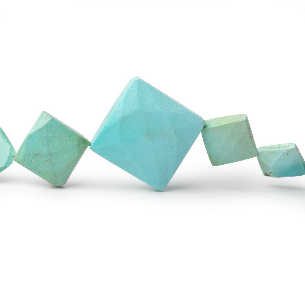 4-15mm Sleeping Beauty Turquoise Faceted Square Beads 18 inch 57 pieces (ONLINE ORDER ONLY)
